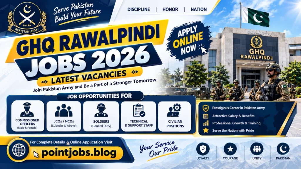 GHQ Rawalpindi Jobs 2026 | Latest General Headquarters Vacancies Apply Online